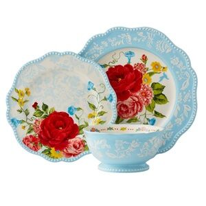 3 Piece The Pioneer Woman Sweet Rose Stoneware Dinnerware Set of 3
